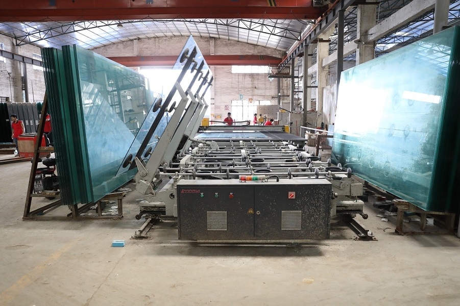 foshan nanhai ruixin glass co., ltd linha de produção do fabricante